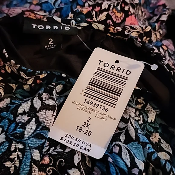 NWT Torrid  Sixe 2X [18-20] Floral midi walk through Romper Dress - Picture 5 of 6